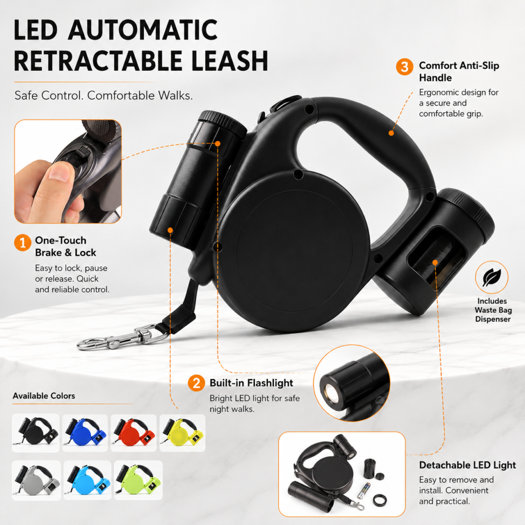 retractable dog leash - Pet Collars & Leashes - China Pet Accessories Manufacturer | Dog Harness,Pet Leash,Dog Collar,...